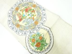 アンティーク　花鳥模様袋帯（材料）